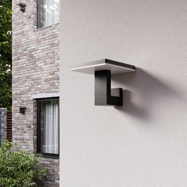 Zewnętrzna Lampa Lucande, Olesia, czarny, taras, aluminium, nowoczesny