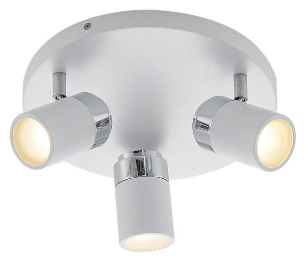 Lampa Sufitowa Lindby, Kardo, ściemnialny, biały, salon, metal, nowoczesny