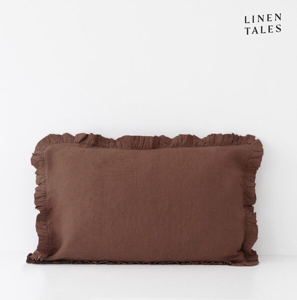 Lniana poszewka na poduszkę 50x60 cm Chocolate – Linen Tales