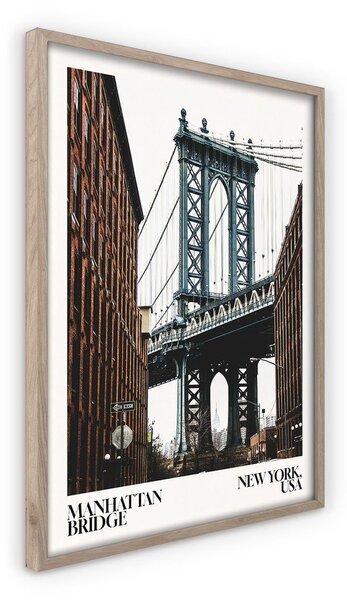 Obraz drukowany z ramą w zestawie 50x70 cm NY Bridge – Styler