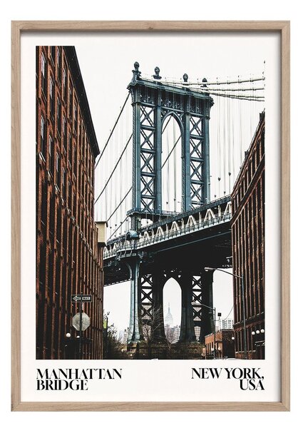 Obraz drukowany z ramą w zestawie 50x70 cm NY Bridge – Styler