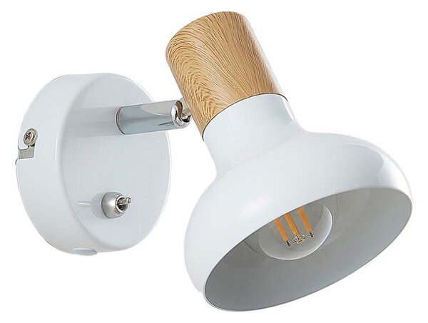 Lampa Ścienna Lindby, Fridolin, ściemnialny, biały, salon, metal, nowoczesny