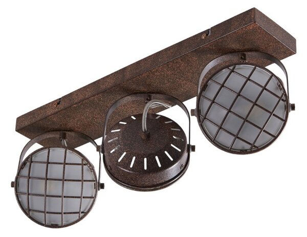 Lampa Sufitowa Lindby, Tamin, ściemnialny, brąz rdzawy, salon, metal, industrialny