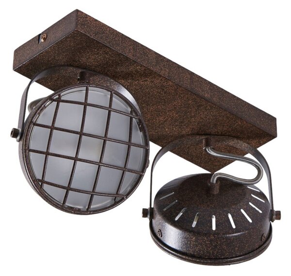 Lampa Sufitowa Lindby, Tamin, ściemnialny, brąz rdzawy, salon, metal, industrialny