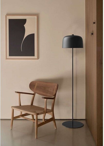 Lampa Podłogowa Luceplan, ściemnialny, czarny, salon, metal