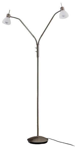 Lampa Podłogowa Lindby, Gwendolin, metaliczny, salon, metal, nowoczesny