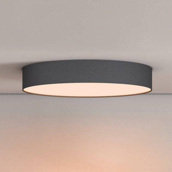 Calex Inteligentna lampa sufitowa Smart Fabric, możliwość ściemniania, czarny, salon / jadalnia, tworzywo sztuczne, nowoczesny