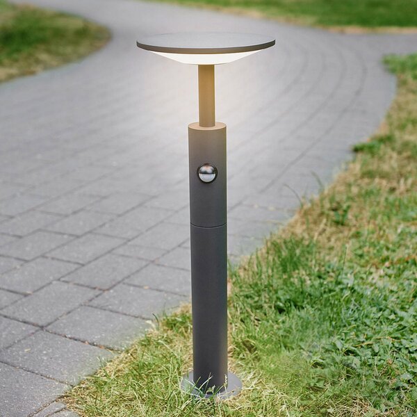Zewnętrzna Lampa Lucande, Fenia, czarny, taras, aluminium, nowoczesny