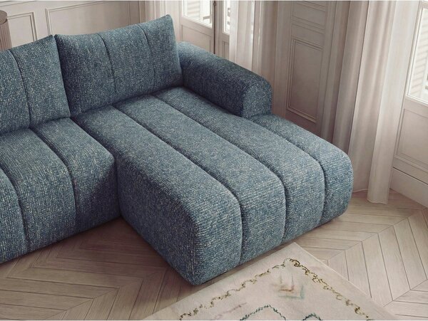 Niebieski narożnik (prawostronny/z szezlongiem) Nesty – Bobochic Paris