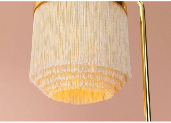 Lampa Stołowa Warm Nordic, Fringe, beżowy, salon, metal, vintage