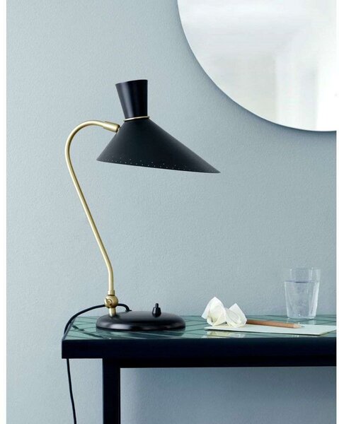 Lampa Stołowa Warm Nordic, Bloom, czarny, salon, metal, vintage