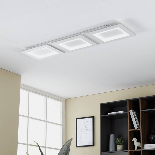 EGLO connect Inteligentna lampa sufitowa Connect Padrogiano-Z, możliwość ściemniania, biały / opal, salon / jadalnia, metal, nowoczesny