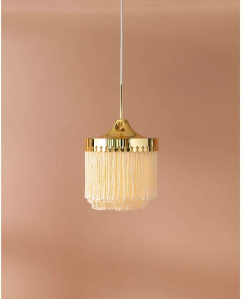 Lampa Wisząca Warm Nordic, Fringe, ściemnialny, beżowy, salon, metal, vintage