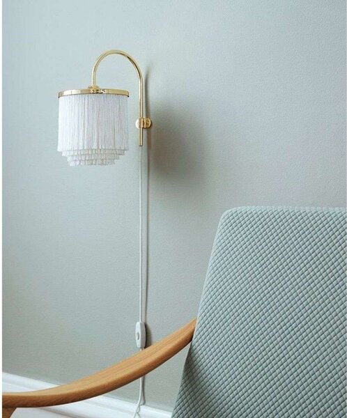 Lampa Ścienna Warm Nordic, Fringe, beżowy, salon, metal, vintage