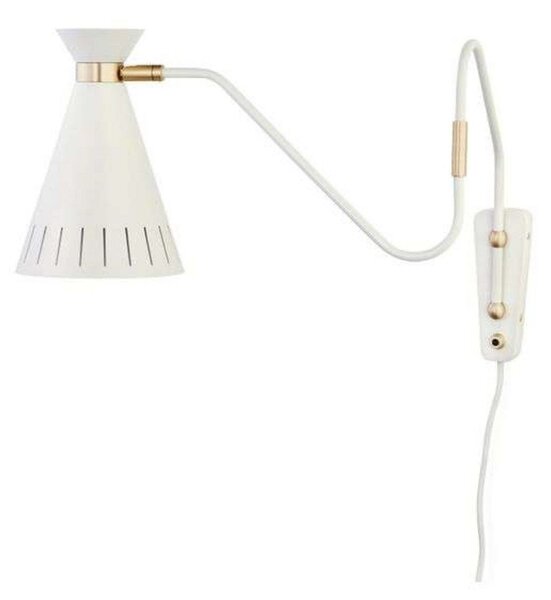 Lampa Ścienna Warm Nordic, Cone, biały, salon, metal, vintage