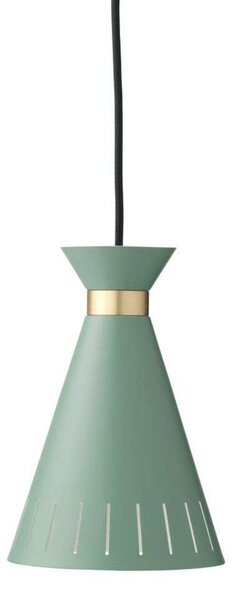 Lampa Wisząca Warm Nordic, Cone, ściemnialny, zielony, jadalnia, metal, vintage