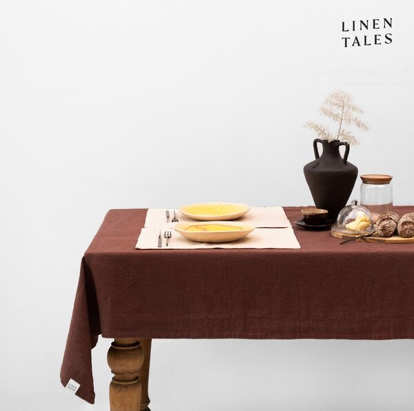 Lniany obrus 140x200 cm Chocolate – Linen Tales