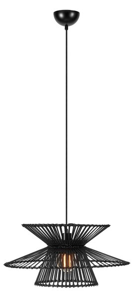 Lampa Wisząca Markslöjd, Duplici, czarny, salon, bambus