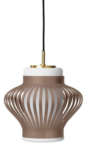 Lampa Wisząca Warm Nordic, Opal Lamella, ściemnialny, brąz rdzawy, jadalnia, metal, vintage