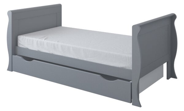 Szare Łóżeczko - tapczanik GLAMOUR 3w1 140x70
