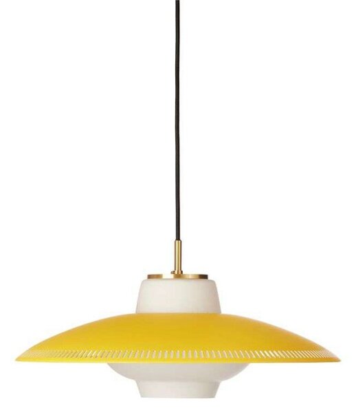 Lampa Wisząca Warm Nordic, Opal Shade, ściemnialny, żółty, jadalnia, metal, skandynawski