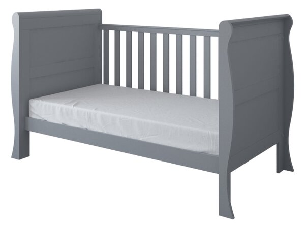Szare Łóżeczko - tapczanik GLAMOUR 3w1 140x70