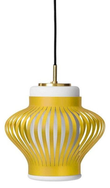 Lampa Wisząca Warm Nordic, Opal Lamella, ściemnialny, żółty, jadalnia, metal, vintage