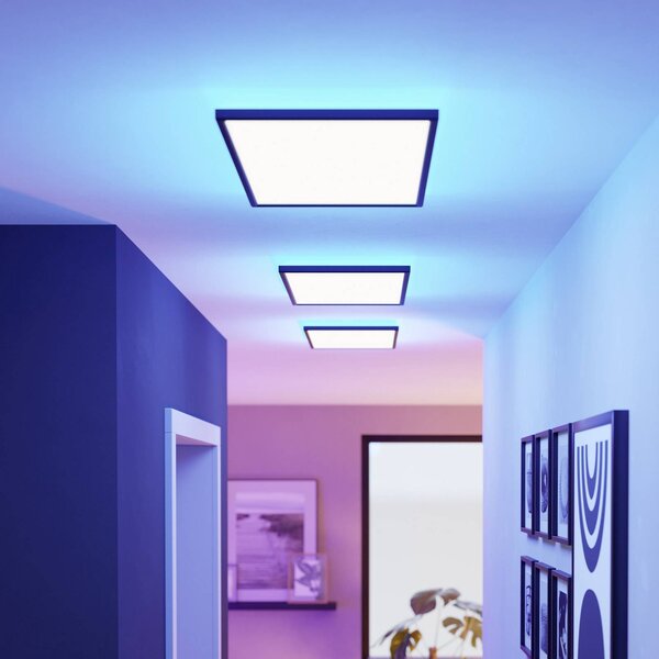 EGLO connect Inteligentna lampa sufitowa Connect Rovito-Z, możliwość ściemniania, czarny, salon / jadalnia, tworzywo sztuczne