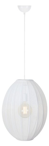 Lampa Wisząca Markslöjd, Florence, ściemnialny, biały, salon, tkanina | tekstylia, skandynawski