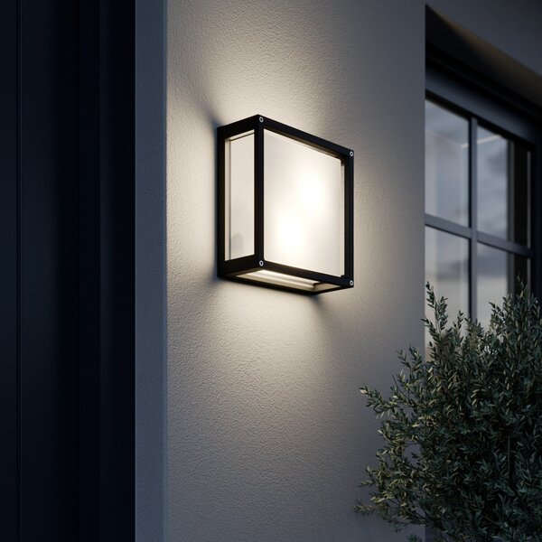 Zewnętrzna Lampa Lucande, Aurelien, ściemnialny, czarny, taras, metal, nowoczesny