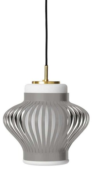 Lampa Wisząca Warm Nordic, Opal Lamella, ściemnialny, szary, jadalnia, metal, vintage