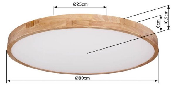 Globo Lampa sufitowa LED Rainer, możliwość ściemniania, ciemne drewno, salon / jadalnia, metal