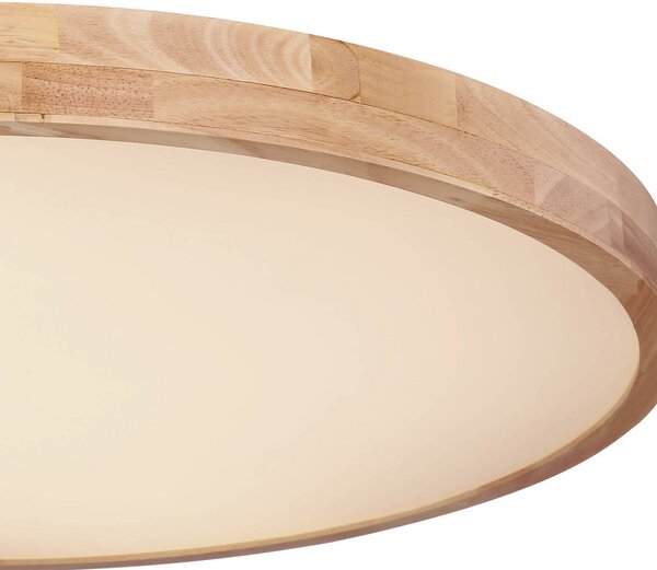 Globo Lampa sufitowa LED Rainer, możliwość ściemniania, ciemne drewno, salon / jadalnia, metal
