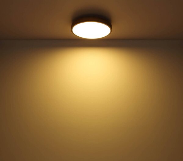 Globo Lampa sufitowa Doro, możliwość ściemniania, ciemne drewno, salon / jadalnia, drewno, nowoczesny
