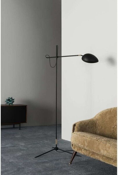 Lampa Podłogowa Watt & Veke, ściemnialny, czarny, salon, metal, nowoczesny