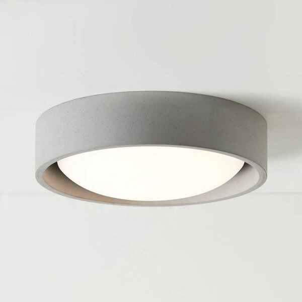 Beacon Lighting Lampa sufitowa Uno, możliwość ściemniania, aluminiowy / szary / cynkowy, salon / jadalnia, beton