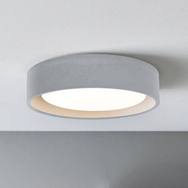 Beacon Lighting Lampa sufitowa Uno, możliwość ściemniania, aluminiowy / szary / cynkowy, salon / jadalnia, beton