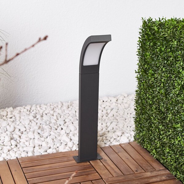 Zewnętrzna Lampa Lucande, Juvia, czarny, balkon, aluminium, nowoczesny
