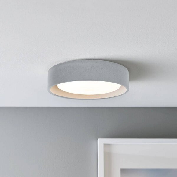 Beacon Lighting Lampa sufitowa Uno, możliwość ściemniania, aluminiowy / szary / cynkowy, salon / jadalnia, beton