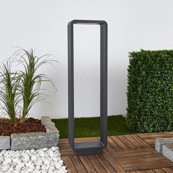 Zewnętrzna Lampa Lucande, ninon, czarny, taras, metal, nowoczesny