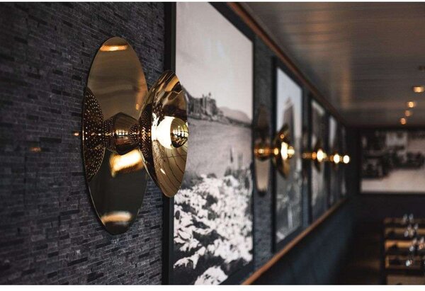 Lampa Ścienna DESIGN BY US, złoty | mosiężny, salon, metal