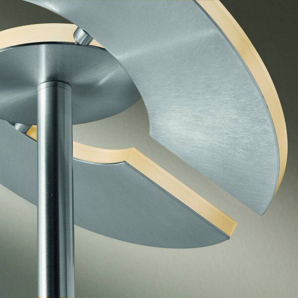 FISCHER & HONSEL Lampa stojąca LED Dent, możliwość ściemniania, aluminiowy / szary / cynkowy, salon / jadalnia, metal, nowoczesny