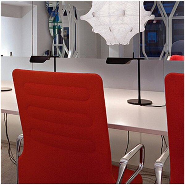 Lampa Stołowa FLOS, ściemnialny, biały, salon, aluminium