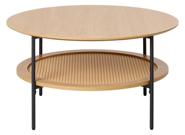 Okrągły stolik w dekorze dębu w naturalnym kolorze ø 80 cm Pensacola – Unique Furniture
