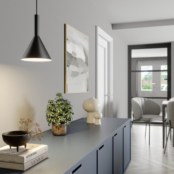 Lampa Wisząca Arcchio, Tadej, ściemnialny, czarny, salon, metal, nowoczesny