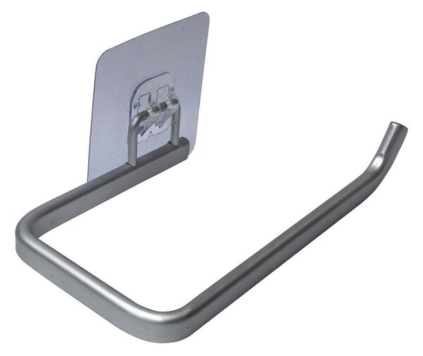Metalowy uchwyt na papier toaletowy w kolorze srebra z połyskiem bez wiercenia Filaire Aluminium – douceur d'intérieur