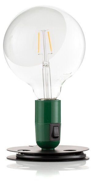 Lampa Stołowa FLOS, Lampadina, zielony, salon, metal, design