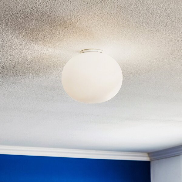 Lampa Sufitowa FLOS, GLO-BALL, ściemnialny, biały, salon, szkło, design