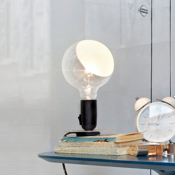 Lampa Stołowa FLOS, Lampadina, czarny, salon, metal, design