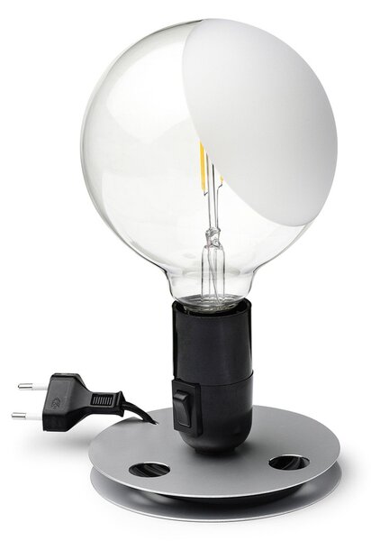 Lampa Stołowa FLOS, Lampadina, czarny, salon, metal, design